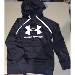 Under Armour Women’s Loose Rival Fleece Logo Hoodie Size M Black